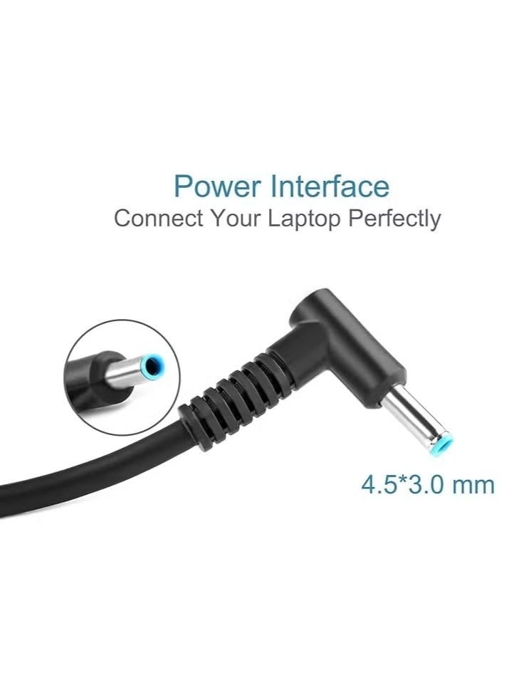 إي وورلد شاحن بديل بقوة 65 واط لأجهزة لابتوب HP، محول طاقة 19.5V 3.33A متوافق مع HP Pavilion 15، EliteBook، ZBook، وسلسلة HP 250/255 G2 G3 G4 G5، و Chromebook 14، متوافق مع 710412-001، 709985-002، PA-1650-30HE - Image 4